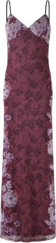 Vista 6 de Vestido ajustado con corte floral para mujer, con encaje de retazos, tirantes delgados, espalda descubierta, vestido de cóctel sexy para fiesta