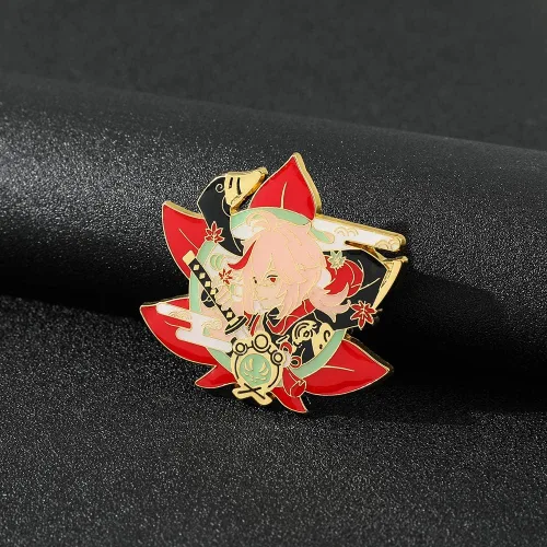 Vista 6 de Genshin Impact - Broche de esmalte para cosplay colección de alfileres de solapa de metal anime Genshin Impact Keqing Xiao exquisitos broches joyas