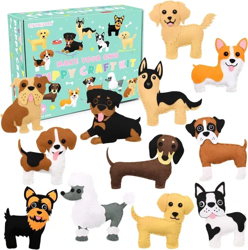 Vista 9 de CiyvoLyeen Kit de Costura de Aves Silvestres para Niños y Niñas Kit de Costura de Animales para Principiantes Conjunto de 12 Proyectos de Costura