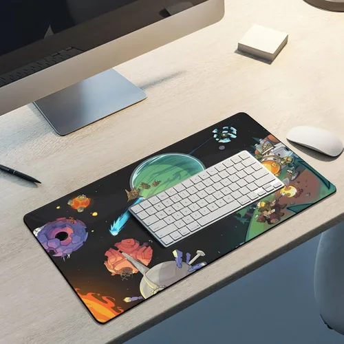Vista 5 de Space Universe Outer Wilds - Alfombrilla de mouse para juegos, grande, extendida, para computadora, teclado y escritorio completo