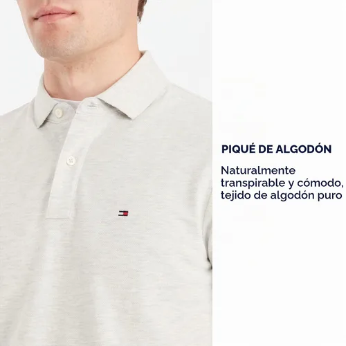 Vista 6 de Tommy Hilfiger - Camisa polo de manga corta para hombre, en ajuste clásico, de algodón piqué Violeta africana