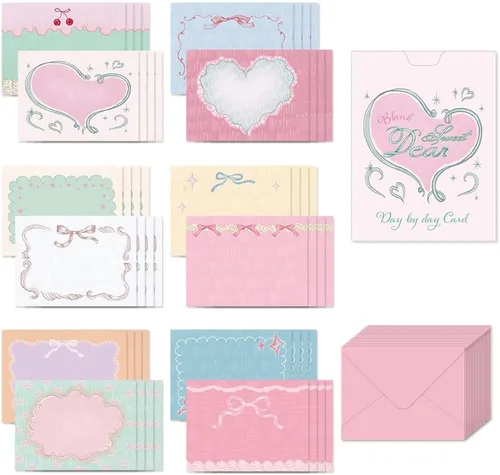 Vista 9 de Monolike Tarjeta Día a Día, 105 Luna - Mezcla de 48 mini tarjetas individuales, 24 sobres Paquete