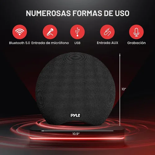 Vista 3 de Pyle Altavoz portátil Bluetooth Altavoz Bluetooth portátil impermeable de 280 W con subwoofers duales de 3 pulgadas, micrófono inalámbrico, TWS