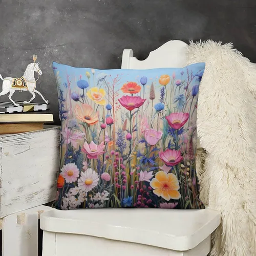 Vista 17 de Funda de almohada de 12 x 12 pulgadas, pintura abstracta en amarillo, gris y blanco, funda de cojín para sofá al aire libre, decoración moderna
