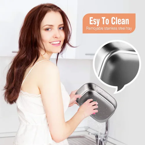 Vista 4 de HengLiSam Lonchera Eléctrica Calentador de Alimentos 80W Lonchera Calentada Rápida para Adultos, 1.5L Calentador de Alimentos Portátil loncheras