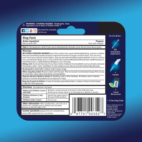 Vista 7 de DenTek Kit Instantáneo de Alivio del Dolor Oral de Máxima Resistencia para Dolor de Muelas 50 Unidades Máxima fuerza, alivio instantáneo