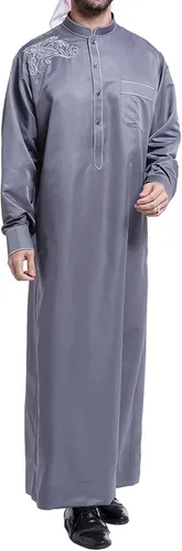Vista 4 de Kurta With Palazzo And Dupatta - Camisas con estampado africano para hombre y hombre, cuello en V, disfraz de Dubai, ropa de lino para hombre