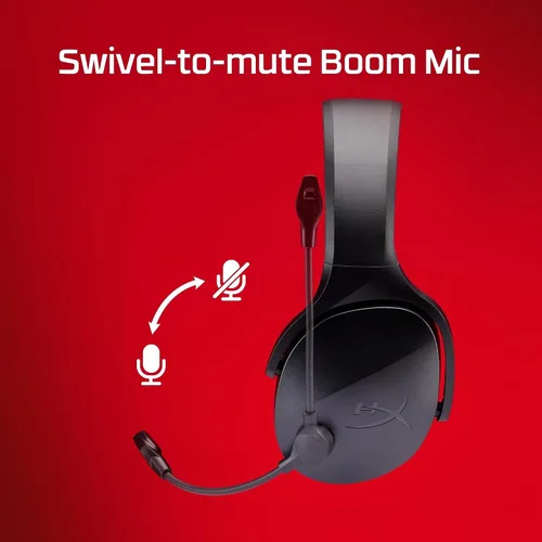 Vista 7 de HyperX Cloud Jet - Auriculares inalámbricos duales para juegos, dongle de 2.4 GHz, Bluetooth 5.3, PC, PS5, móvil, USB-A - Negro