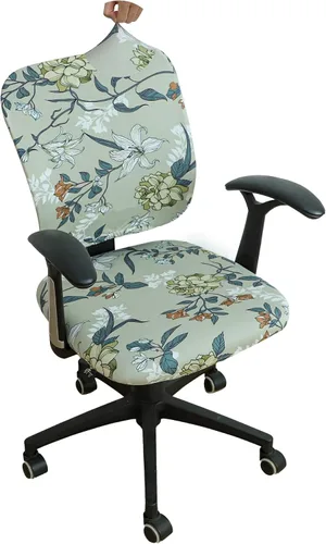 Vista 29 de Forcheer - Funda para asiento de silla de oficina 19x19 pulgadas, estirable impresa, funda pequeña ajustada para silla de escritorio de computadora