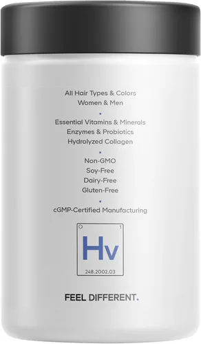 Vista 9 de Codeage Vitaminas para el cabello 10000 mcg de biotina, queratina, colágeno, vitamina A, B12, C, D3, E, zinc, inositol, apoyo para el cuidado
