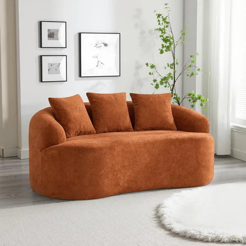 Vista 16 de Sofá modular de 4 plazas sin hueso de 110 pulgadas, sofá de nube curvado de chenilla de gran tamaño, sofás modernos de 4 plazas para sala de estar
