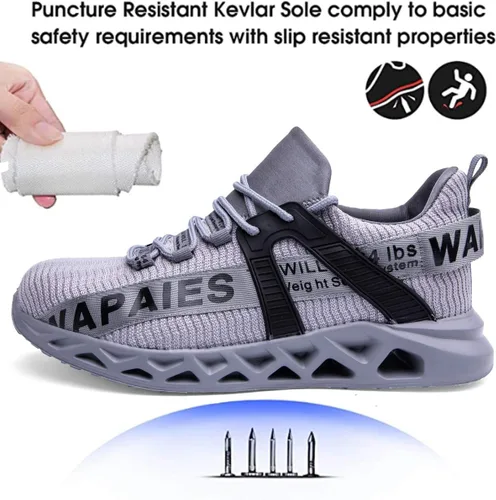 Vista 3 de Best Womens Steel Toe Shoes Women's Lightweight Composition Toe Work Shoes Fashion Steel Toe Shoes for Men Safety Shoes Proof Resistant for