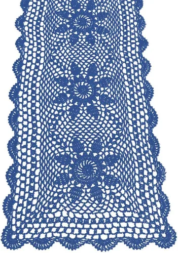 Vista 8 de KEPSWET Camino de mesa rectangular de encaje de ganchillo hecho a mano con girasol de algodón para decoración de mesa auxiliar