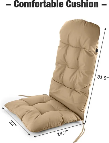 Vista 5 de Mega Casa Silla Adirondack Poly Lumber con portavasos, otomana y cojín, respaldo ajustable, material HIPS resistente a todo tipo de clima