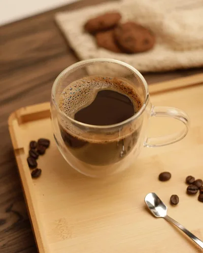 Vista 3 de LIBWYS Paquete de 2 tazas de café de doble pared, 8.5 onzas de borosilicato