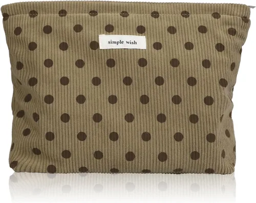 Vista 18 de Wudygirl Bolsa de maquillaje de lona para mujer, organizador estético de maquillaje, bolsa de maquillaje de viaje, bolsa de aseo para bolso, bolsa