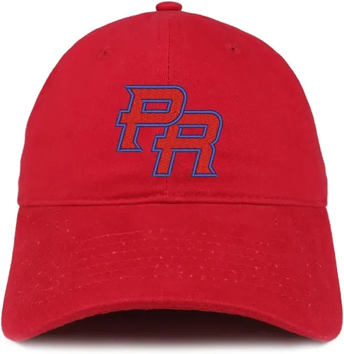 Vista 6 de Trendy Apparel Shop Gorra 100% algodón cepillado bordada con corona suave de Puerto Rico PR Negro