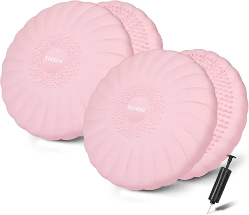 Vista 10 de kisnbld Cojín Tambaleante, Asiento Wiggle Extra Grueso para Niños Sensoriales, Disco de Equilibrio Antideslizante con Bomba de Inflado para Fuerza