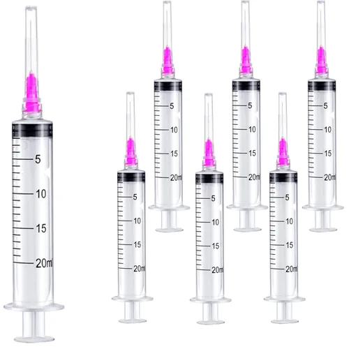 Vista 10 de Paquete de 15 jeringas de plástico de 1ml 25Ga con medición para laboratorios científicos y dispensación industrial, desechables envueltas