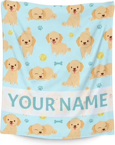 Vista 16 de Golden Retriever - Manta para niñas, tamaño de regazo de 30 x 40 pulgadas, manta de felpa suave y mullida, manta colorida y linda para sala de estar