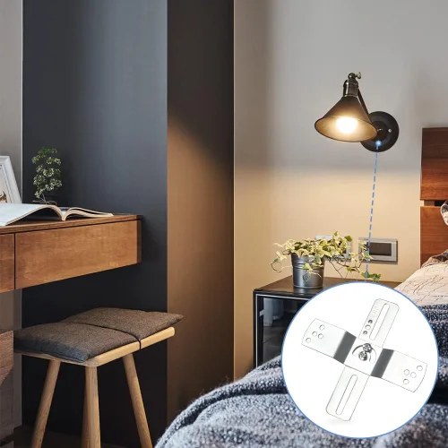Vista 3 de Helunsi 2 juegos de soporte de montaje de lámpara, barra transversal universal de 4 pulgadas para iluminación, placa de montaje de ventilador