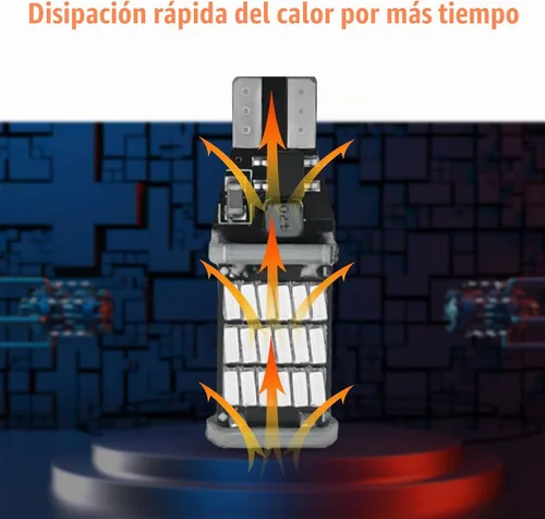 Vista 6 de 4 piezas de luces LED de reversa, 6500K de super brillo, 45SMD-4014 chipsets para bombilla de señal de giro, luces LED T15 de freno, de parada