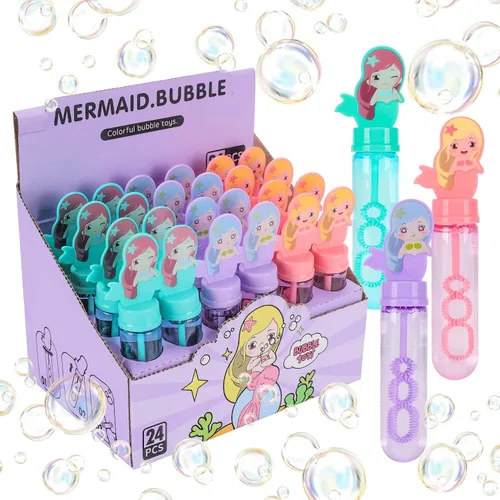 Vista 9 de JOYYPOP Juego de 24 mini varitas de burbujas de 4 colores para niños, regalos de fiesta de burbujas, regalos de verano para niños y niñas, fiesta