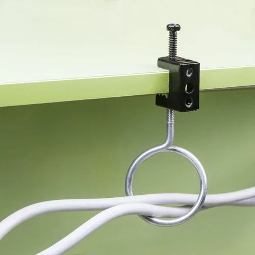 Vista 5 de 50 abrazaderas de haz de 1/4" x 20 con anillos de brida roscados de 2" de diámetro, para cable de bajo voltaje soporte y sistema de gestión
