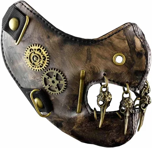 Vista 3 de SteamPunk - Máscara de engranajes vintage para hombre y mujer