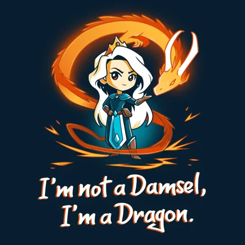 Vista 2 de TeeTurtle Camiseta Standard I'm Not a Damsel, I'm a Dragon