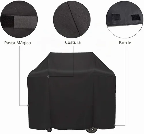 Vista 4 de Cubierta para parrilla Only Fire, cubierta impermeable 600D de repuesto, accesorios de barbacoa para parrilla de gas Weber 7138 Spirit II 200