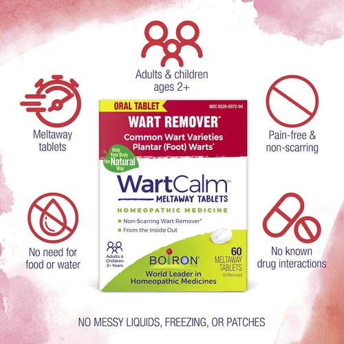 Vista 3 de Boiron WartCalm para la eliminación de verrugas sin dolor en manos, rodillas, plantas (pies) y otras verrugas corporales para adultos y niños de 2 a