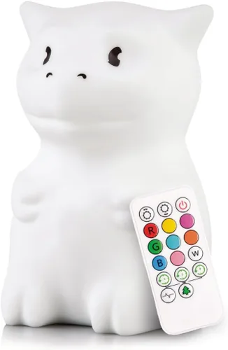 Vista 18 de Lumipets Pepper The Puppy Dog - Luz nocturna de silicona blanda para niños Bonita luz nocturna con control remoto y control táctil
