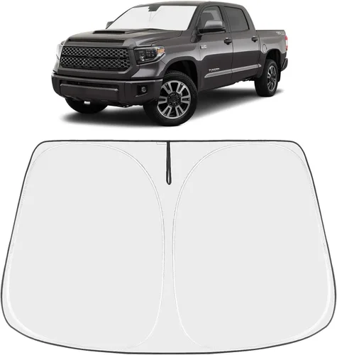 Vista 45 de Proadsy Parasol para parabrisas Rivian R1S 2022-2025 2026 de 4 capas plegable, protector de parasol frontal que bloquea los rayos UV, mantiene