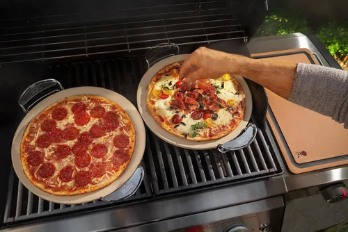 Vista 8 de Weber Sistema de Barbacoa Gourmet Piedra para Pizza con Soporte Portátil, 16.7" de Largo