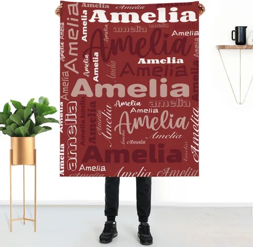 Vista 8 de Mantas personalizadas con nombre para niños, mantas de bebé personalizadas para niñas y niños con nombre, mantas de bebé personalizadas con nombre