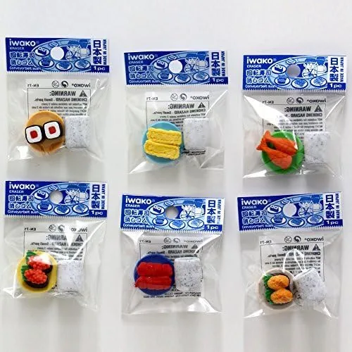 Vista 3 de Iwako Borradores japoneses/cinta transportadora Sushi 6pcs