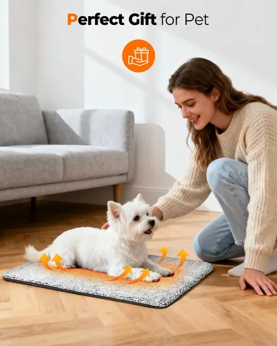 Vista 5 de Cama autocalentable para gatos, almohadilla térmica para jaula de perro
