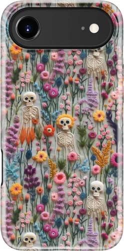 Vista 105 de Funda para iPhone 12 Mini, compatible con carga inalámbrica, protección de doble capa con elegante diseño de flores silvestres, silicona suave +