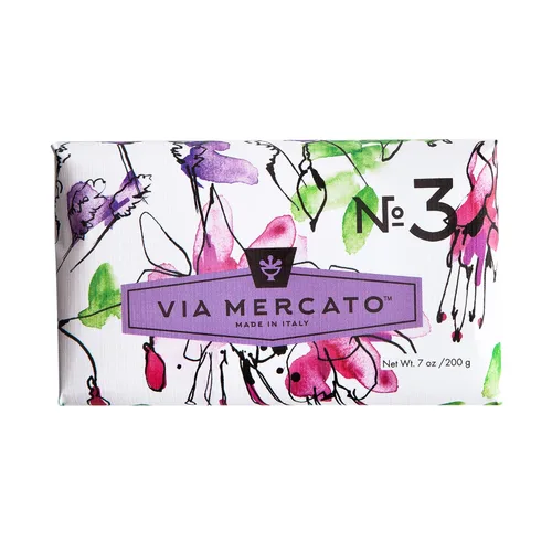 Vista 9 de Via Mercato Barra de jabón italiana (7.05 oz), n.º 2 - Té verde y almizcle blanco