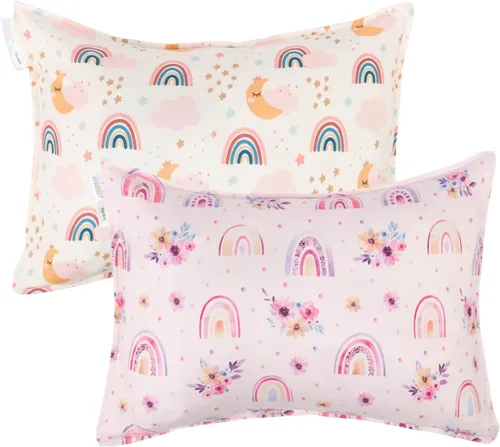 Vista 16 de ALVA BABY - Fundas de almohada de algodón para niños pequeños de 13 x 18 pulgadas o 12 x 16 pulgadas