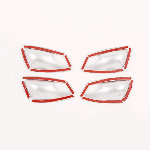 Vista 6 de Accesorios de coche ABS cromo interior puerta tazón cubierta Trim 4pcs para BMW E90 3 serie 2005-2012 (plata)