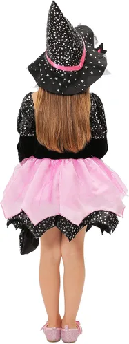 Vista 5 de Disfraz de bruja iluminada para niñas, disfraz de Halloween