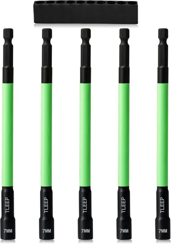 Vista 14 de Juego de tuercas de impacto de 150 mm con 1/4" 5/16" 3/8" de potencia magnética, juego de brocas de taladro hexagonal para llave de impacto, juego