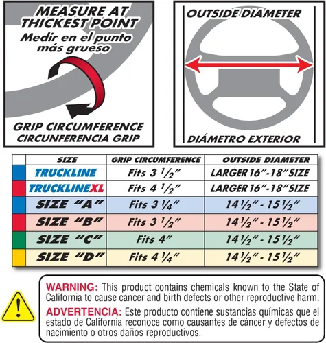 Vista 4 de Superior 58-0470B Truckline Sport Grip - Funda para volante, color negro