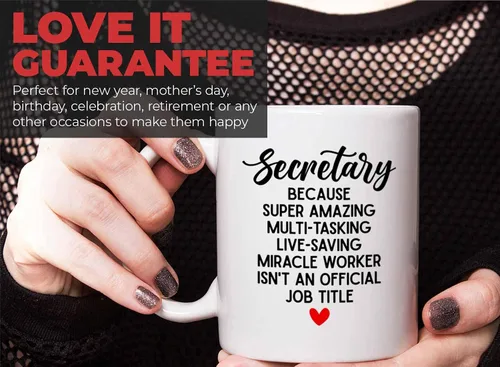 Vista 7 de Bubble Hugs Taza de café Secretaria de 11 onzas, color blanco, secretaria porque súper multitarea, oficina de compañero de trabajo, secretario