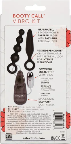 Vista 6 de California Exotic Novelties Booty Call Booty Vibro Kits, negro