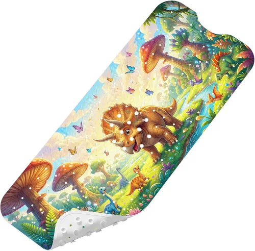 Vista 21 de Tapete de Baño para Bebé Mejorado con Dibujos Animados Antideslizante - 40"x16" Extra Largo Tapete de Bañera para Bebé Ecológico Duradero Tapete