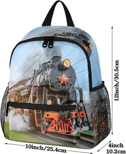 Vista 2 de cfpolar Linda mochila para niños, mini mochila de 12 pulgadas para niños, mochila preescolar, mochila para guardería, jardín de infantes, Steam