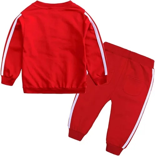 Vista 2 de Conjunto de sudadera de algodón para bebés niños y niñas + pantalones deportivos con cremallera